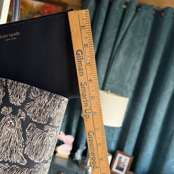 Kate Spade Navy and White Dog Tote Bag and Detachable Zip Bag - Picture 10 of 16